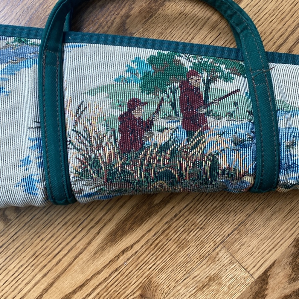 Vintage needlepoint hunting soft gun case outdoorsman fishing gorpcore - Picture 3 of 16